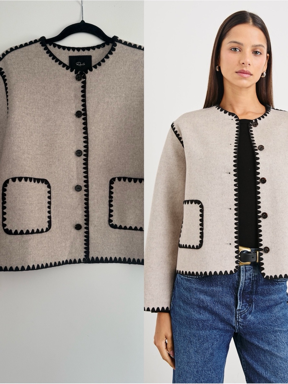 Rails Melanie Jacket in Oatmeal | SIZE M